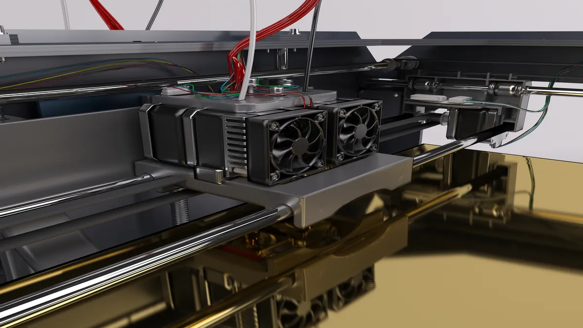 Vertex 3D printer in action demonstrating cost-effective small-batch production