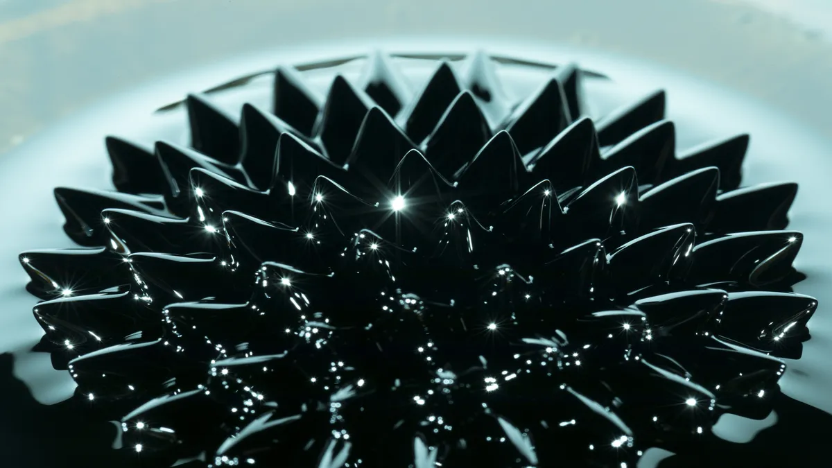 Vertex advanced materials demonstration with ferromagnetic fluid phenomenon